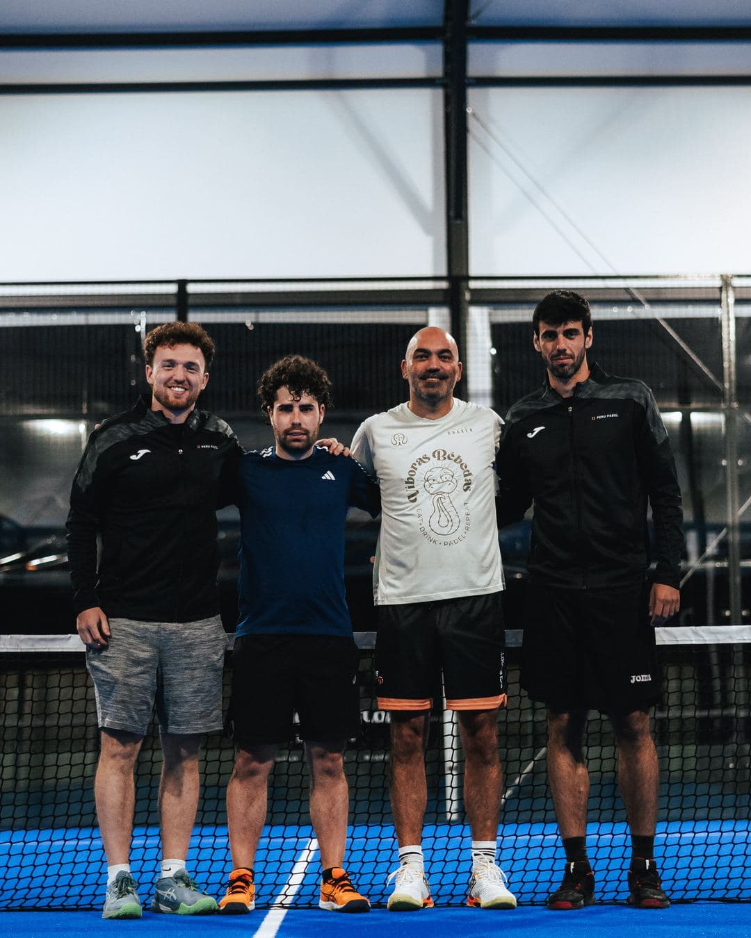 Players together after a Peru Padel tournament