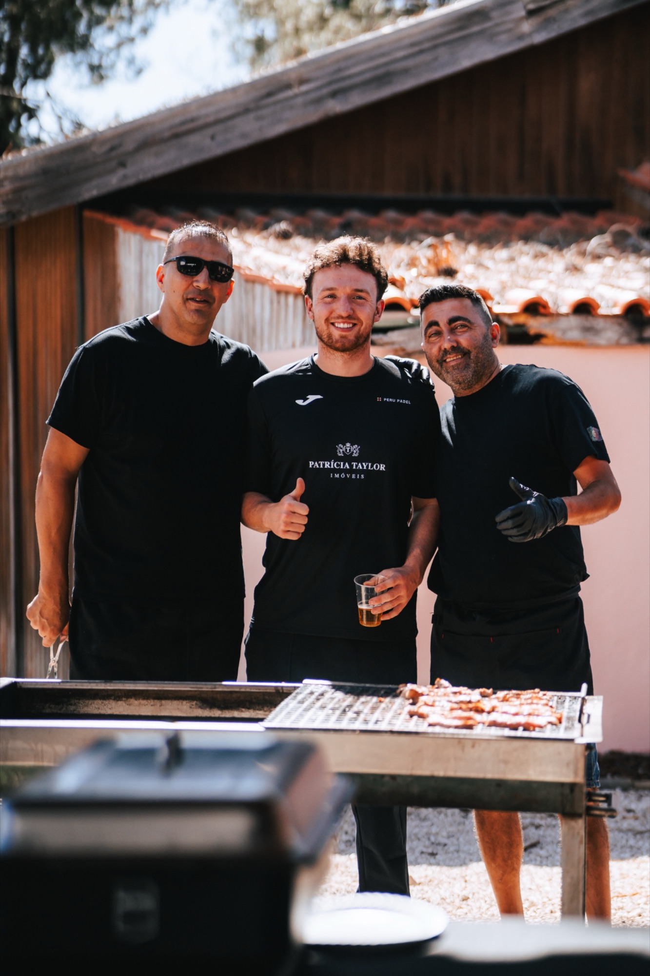 Members at the outdoor BBQ