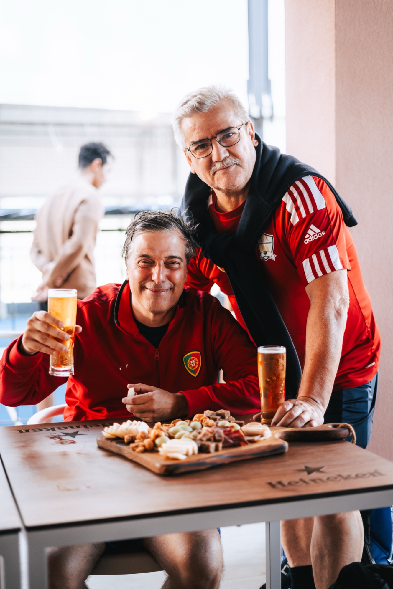 Portugal fans at the bar